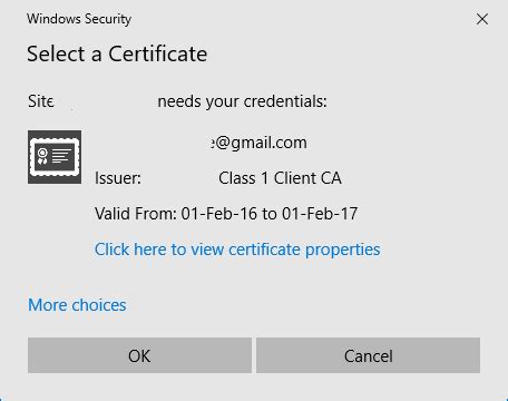 smart card certification dialog|super user choose a certificate.